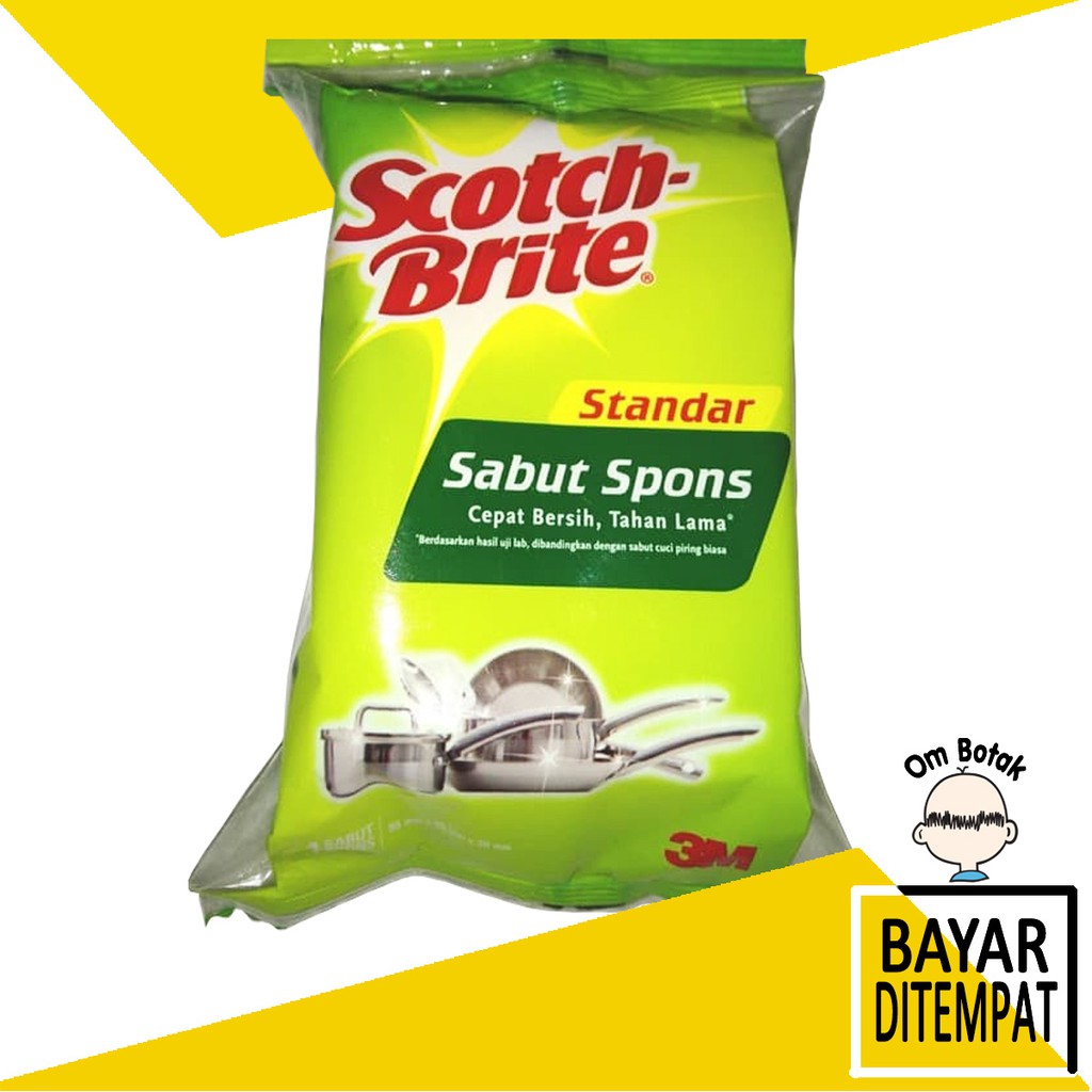 Jual 3M Sabut Spons Scotch Brite Standar | Shopee Indonesia