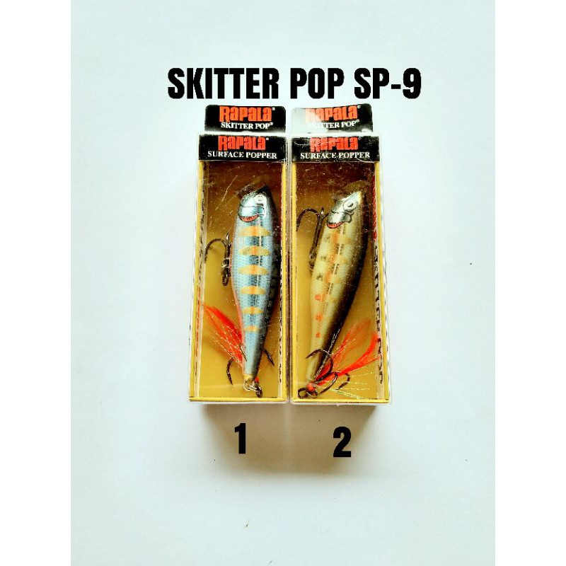 Rapala Skitter Pop 09 Leurre de pêche Bleu argenté 8,9 cm