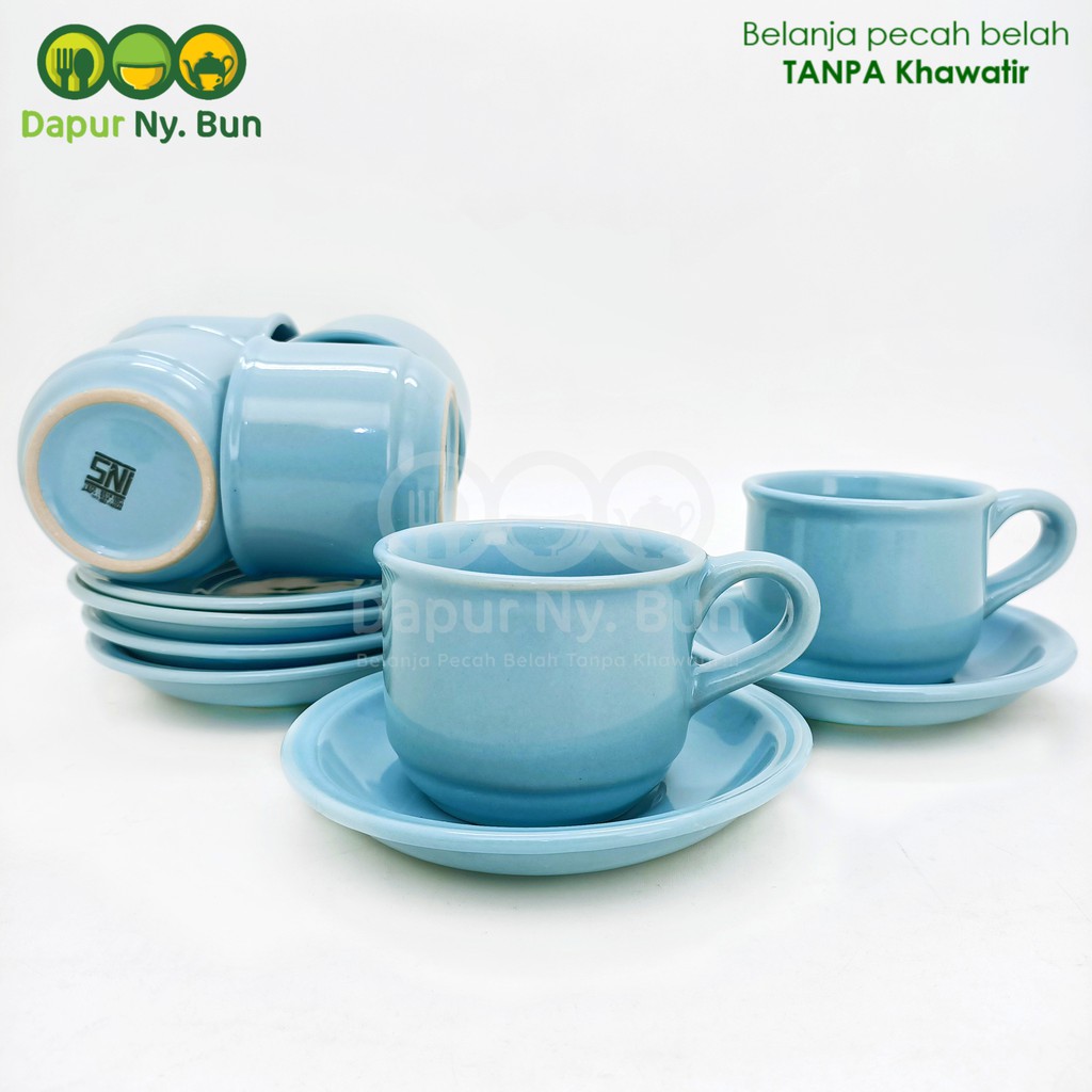 Jual 6 Pasang Cangkir Set Cangkir Saucer Nikura Cangkir Teh