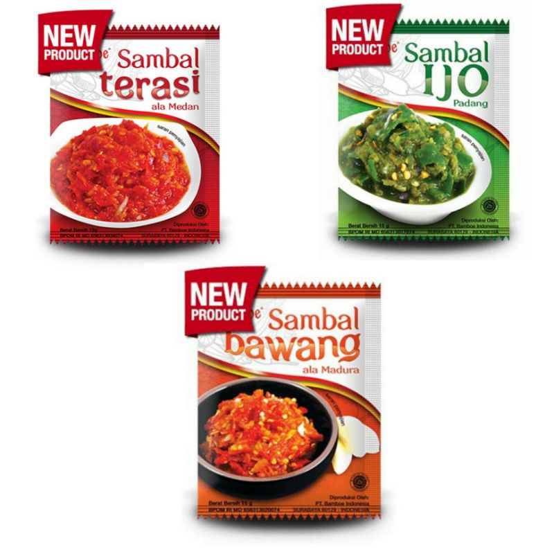 Jual Bamboe Sambal Ijo Sambal Terasi Sambal Bawang Pcs Shopee Indonesia