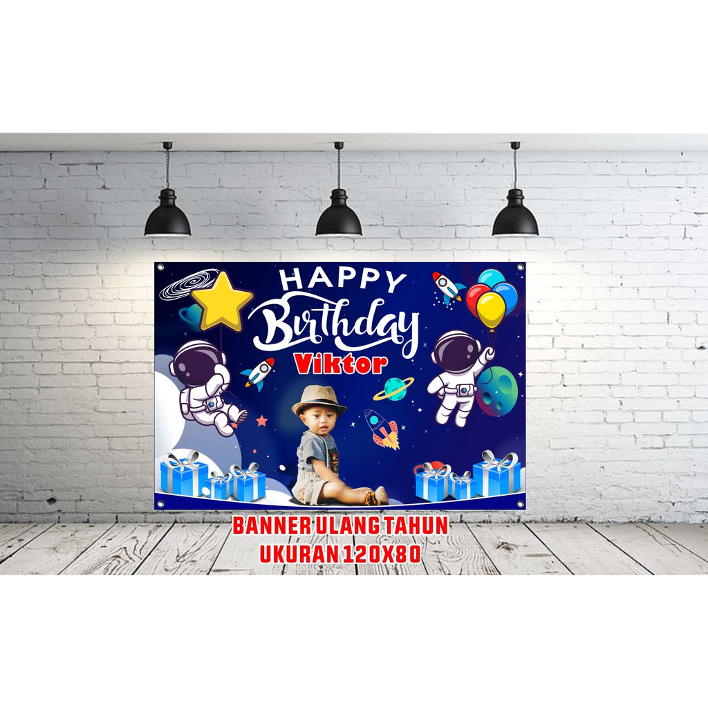 Banner ULANG TAHUN, Spanduk ULANG TAHUN 120X80cm COD