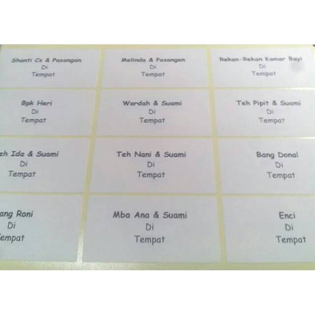 Jual Cetak Stiker Label Undangan | Shopee Indonesia