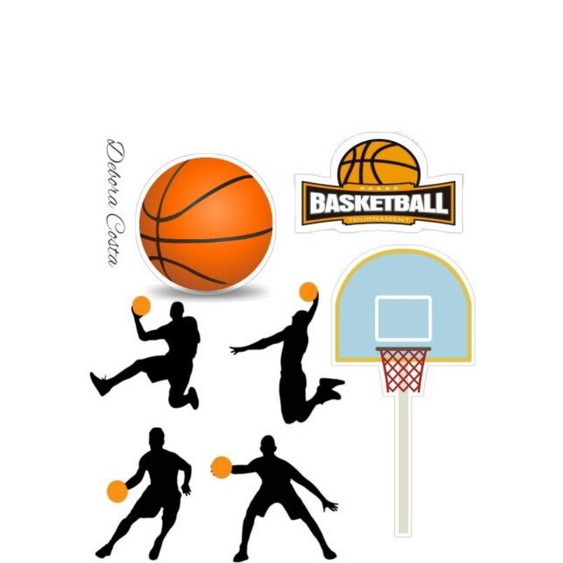 Topper Cake custom ucapan tema basketball