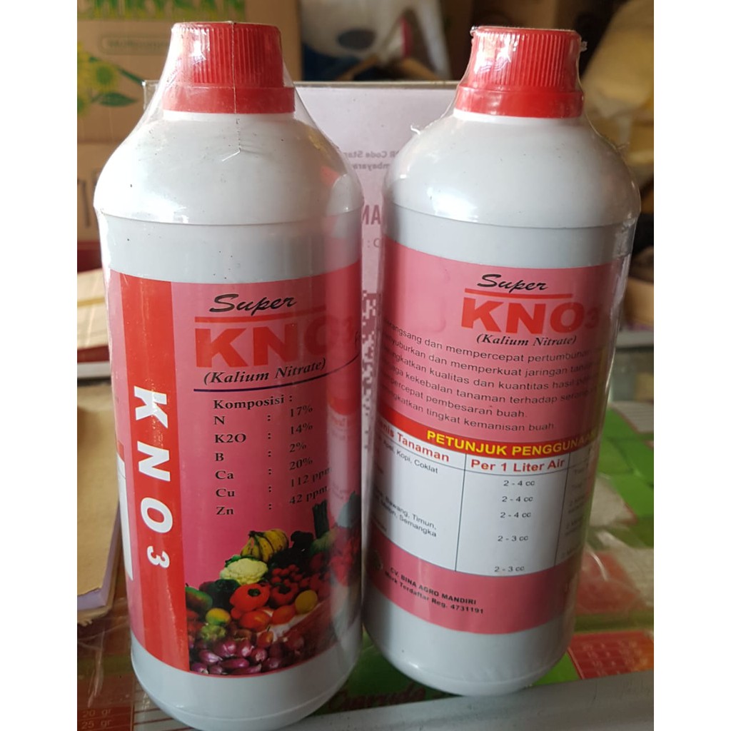 Jual Super Kno3 Merah 1Liter Pupuk Cair Nitrat Nitrogrnr 15,30