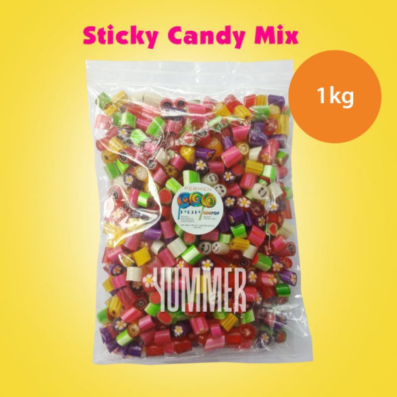 Jual Permen Sticky Candy Mix 1kg Shopee Indonesia 0542