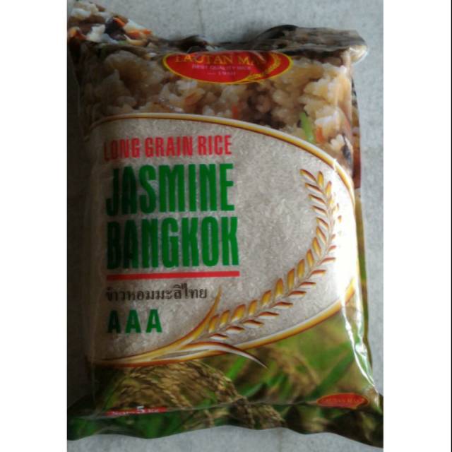 Jual Beras Long Grain Rice Jasmine bibit Bangkok AAA 5kg | Shopee Indonesia