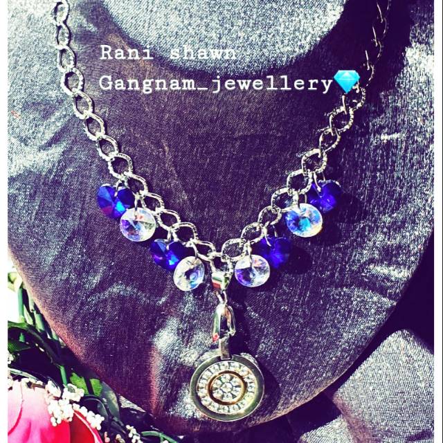 Jual Kalung LSW LSM Blue Ocean Mix Swarovski Hanya Jual Rantai Kalung ...