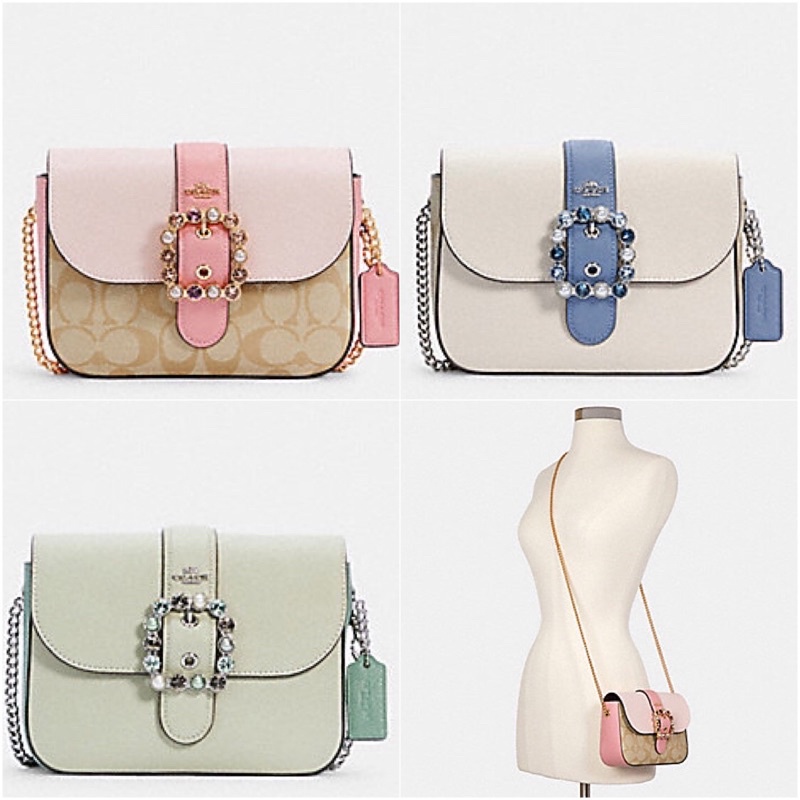 Jual COACH GEMMA CROSSBODY IN COLORBLOCK SIGNATURE CANVAS (C3415 C1421  C2871) - ORIGINAL 100% | Shopee Indonesia