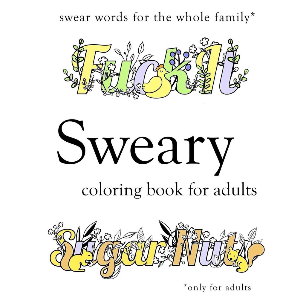 Jual BUKU MURAH Sweary Coloring Book Swear Word Colouring Book for ...