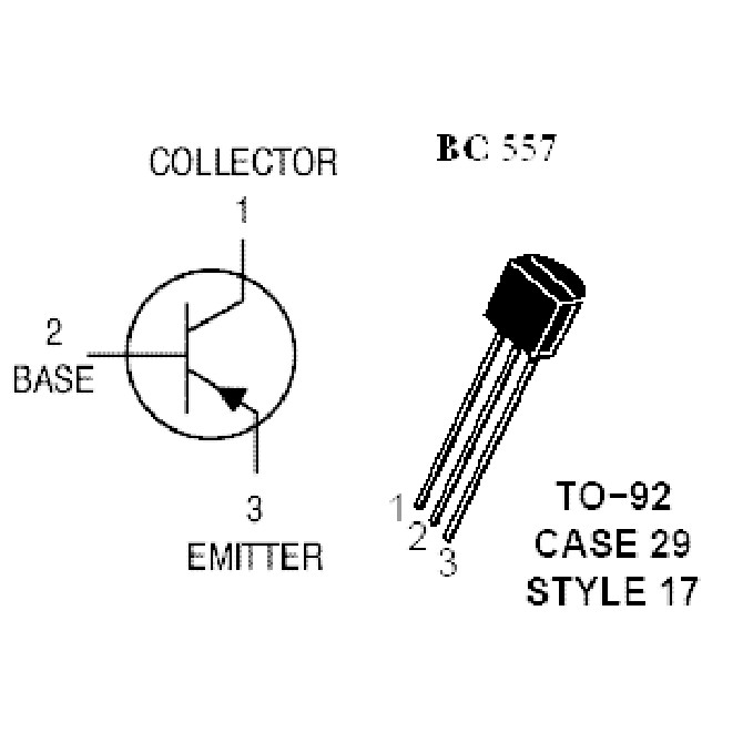 Jual Transistor BC557 PNP 100mA 45V 500mW Multifunction Power ...