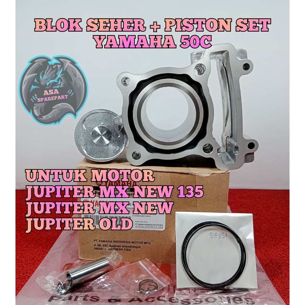 Jual BLOK SEHER + PISTON SATU SET ASSY KUALITAS ASLI ORIGINAL YAMAHA