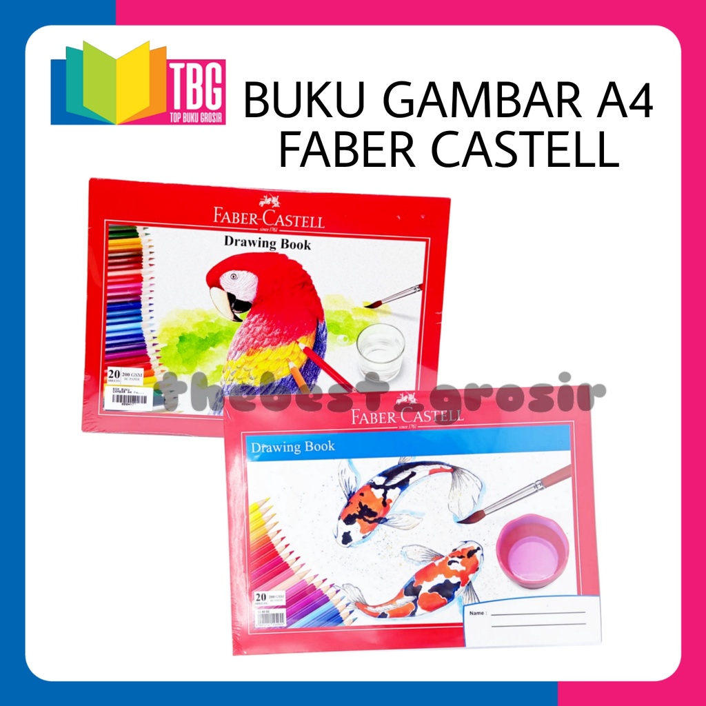 Jual 1 PCS (20 LEMBAR) BUKU GAMBAR A4 FABER CASTELL/ DRAWING BOOK
