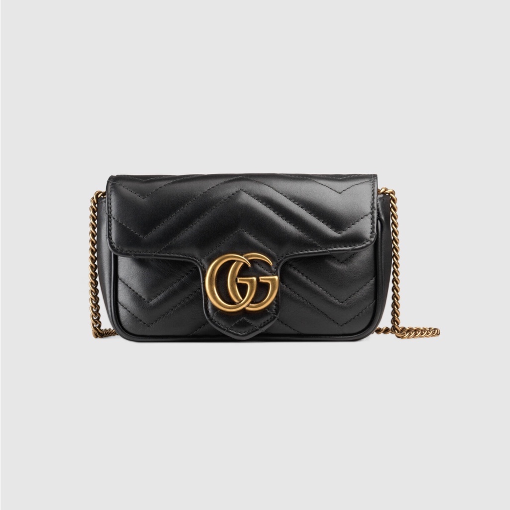 Gucci Original Marmont GG Mini Leather Crossbody Bag/Tas Selempang Kulit  Mini Gucci Marmont GG Orisinal
