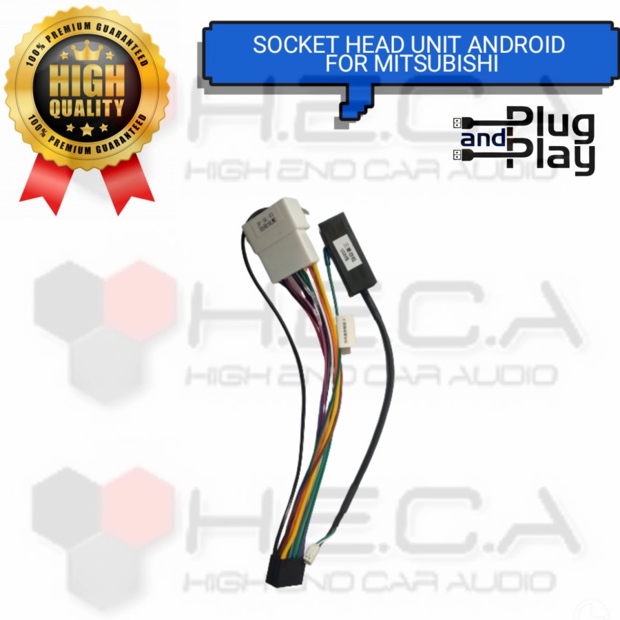 Jual Socket PNP MITSUBISHI + USB Head Unit Android Plug And Play Soket ...