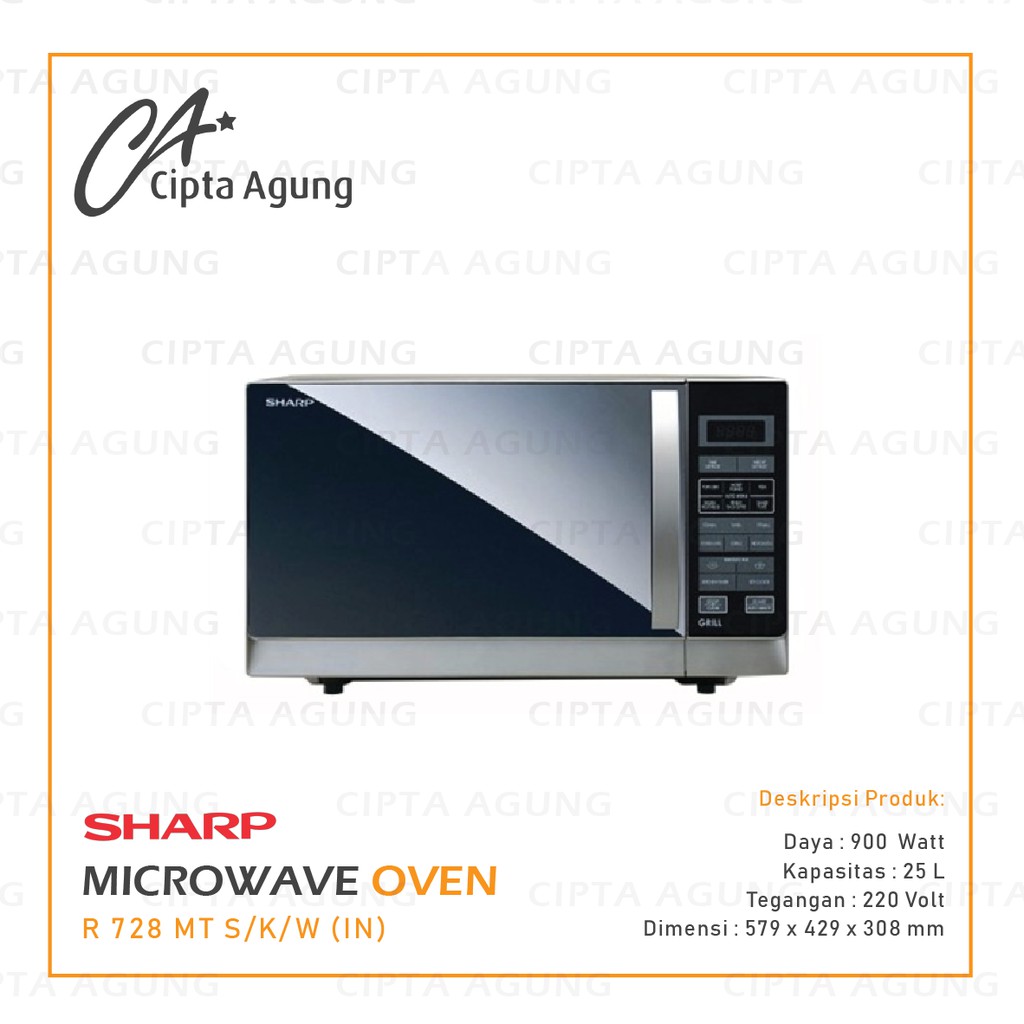 Jual MICROWAVE OVEN SHARP R 728 S/K/W (IN) R728(K)IN MICROWAVE GRILL