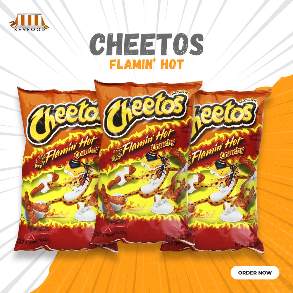 Jual Snack Cheetos Crunchy Flamin Hot Cheese Flavored 226 8g Shopee