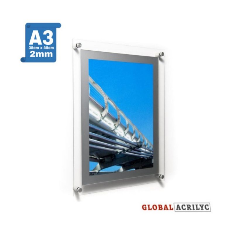 Jual Frame Akrilik A3 3mm 38cm X 48cm Frame Bingkai Acrilyc Figura