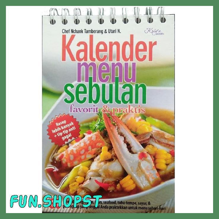 Jual BUKU RESEP MASAK 1 BULAN : KALENDER MENU SEBULAN FAVORIT & DAN ...