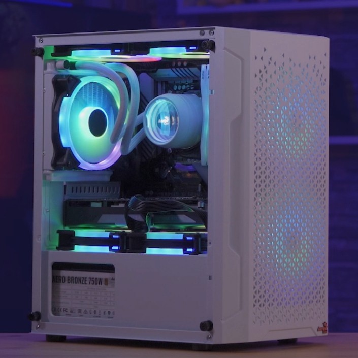 Jual AEROCOOL TRINITY MINI WHITE V2 FRGB TEMPERED GLASS MINI TOWER PC CASE GAMING CHASSIS