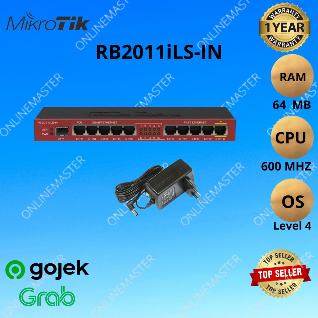 Jual RB2011iLS-IN (desktop case + SFP) Routerboard Mikrotik | Shopee ...