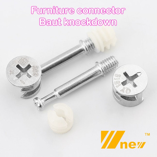 Jual Furniture connector cam fitting mini fix baut knock down Shopee