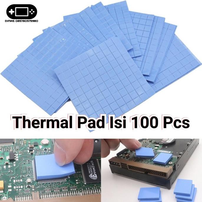 1pc Blue 100x 100x 3mm Silicone Thermal Pad Sheet Computer CPU - Foto 10