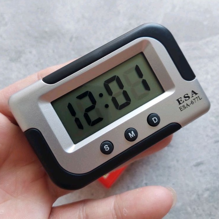 Jual Jam Mobil Jam Digital Mobil Jam Tempel Original Esa 677L Bonus ...
