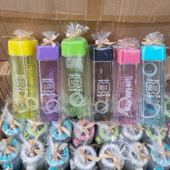 Jual SOUVENIR BOTOL CUSTOM MY BOTTLE KOTAK SABLON LOGO KEMAS PLASTIK SOUVENIR GIFT Shopee