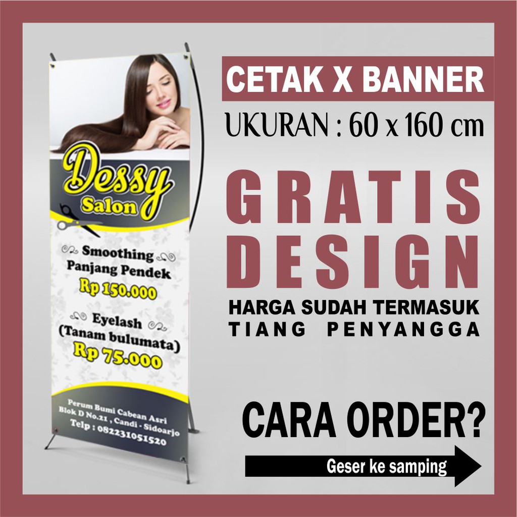 Jual CETAK X BANNER UKURAN 60X160 CM GRATIS DESIGN X BANNER | Shopee ...