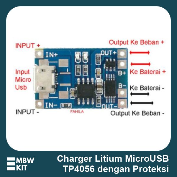 Jual TP4056 1A Modul Cas TP 4056 Lithium Charger Module Micro USB ...