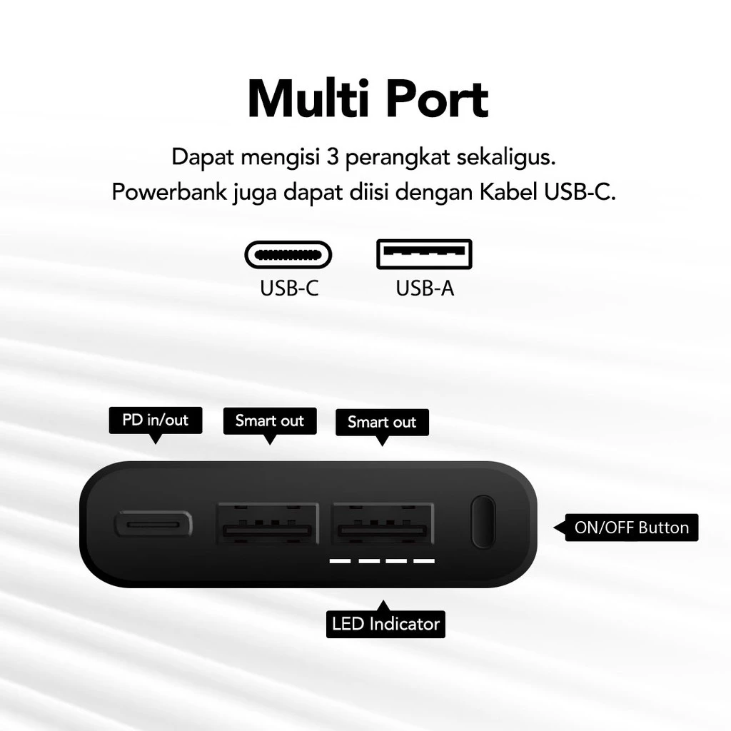 Powerbank 20.000mAh 45W QC+PD 3.0 Micropack Super Fast Charging For Macbook/Notebook - PB-20000 PD.BLK
