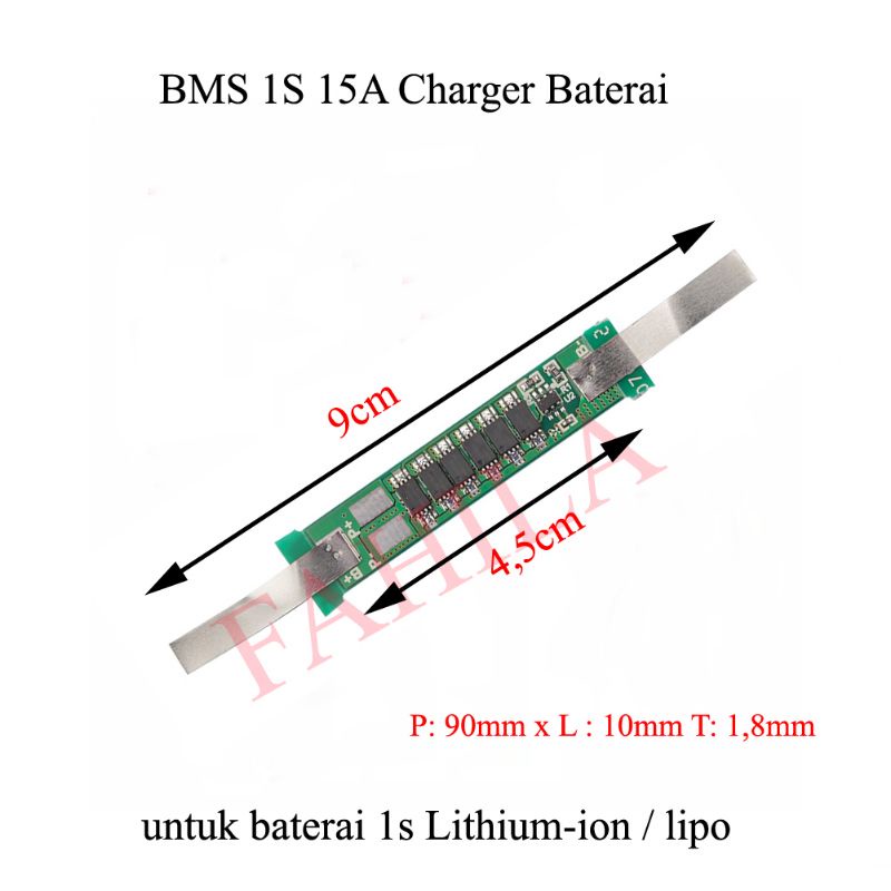 Jual Bms 1S 15A 18650 Charger Baterai Lithium Ion Lipo Shopee Indonesia