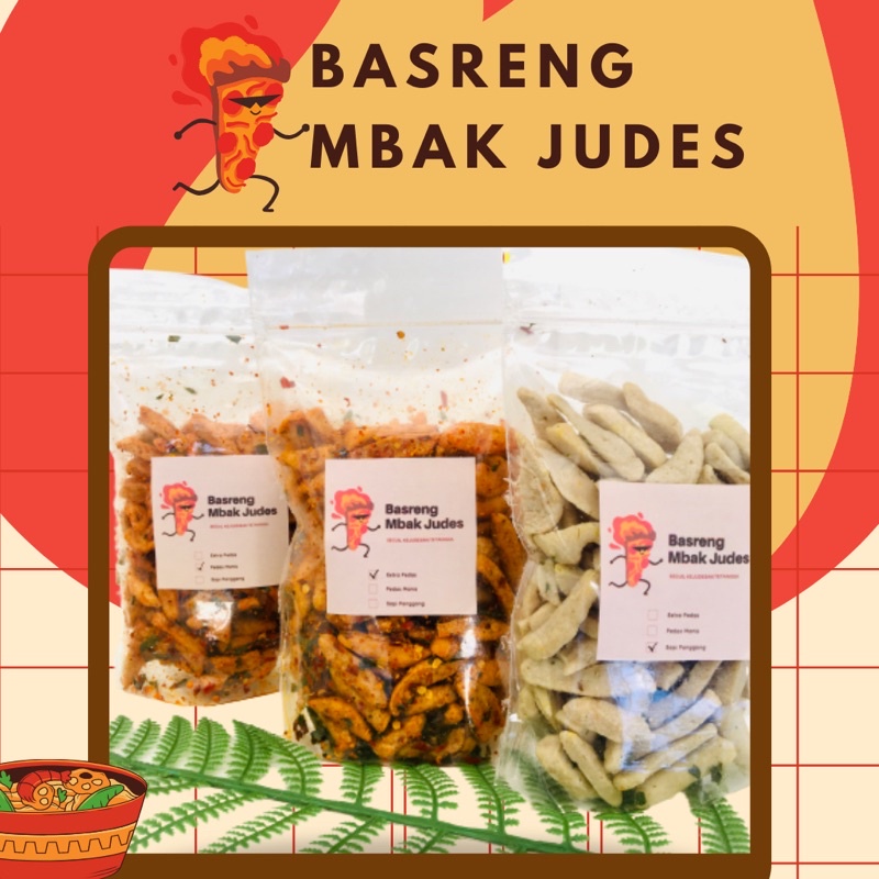 Jual Basreng Pedas Mbak Judes 130 Gram Basreng Viral Jajan Pedas