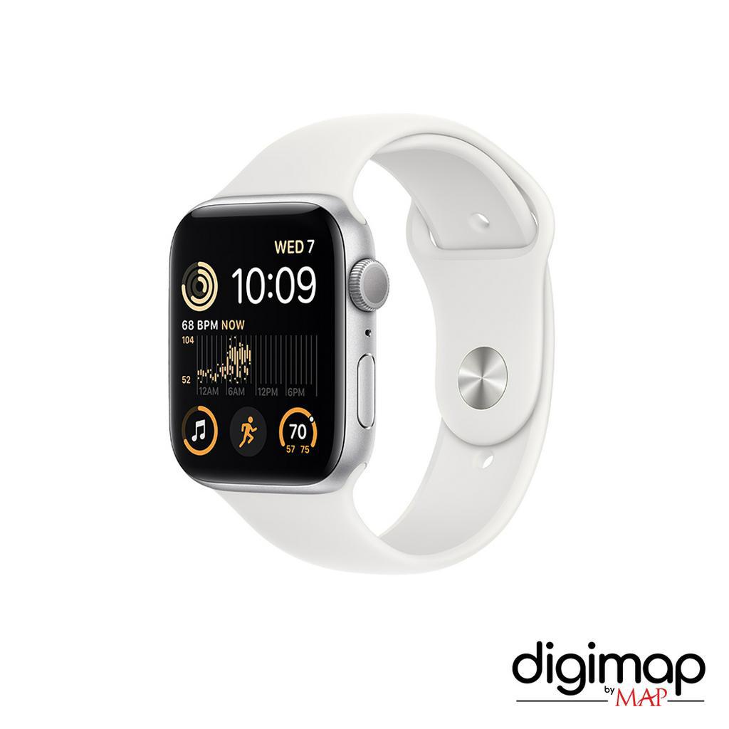 Jual Apple Watch SE Gen 2 44mm GPS, Silver, Alumunium Case With White ...