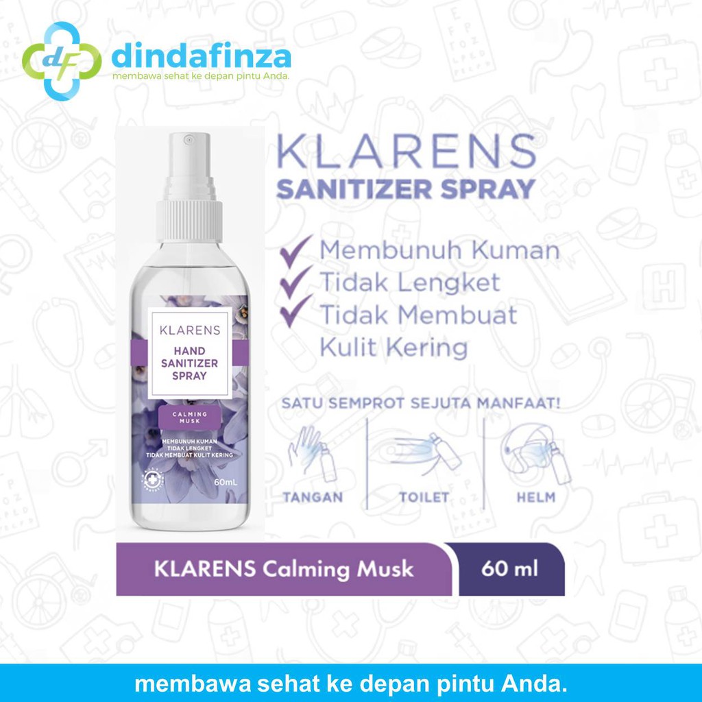 Jual KLARENS Hand Sanitizer Spray CALMING MUSK 60 ml, Cairan Antiseptik