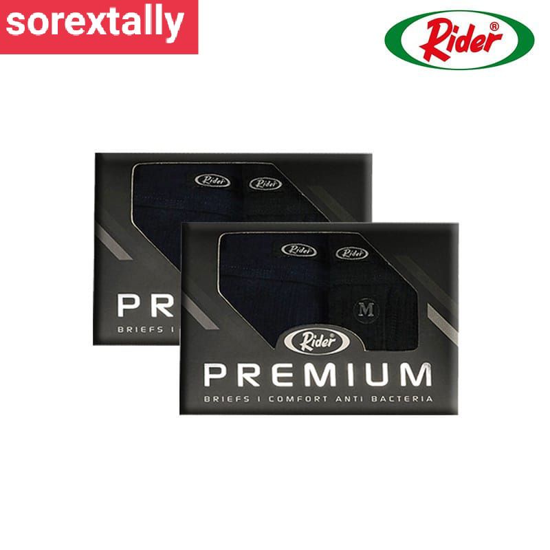 Jual RIDER Cd Pria Premium Brief man R318B Sekotak Isi 2Pcs | Shopee ...