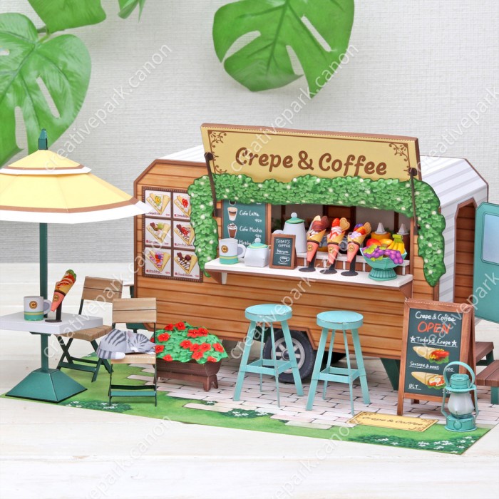 Jual Papercraft DIY Miniature Toko Crepes &amp; Cafe Miniatur | Shopee ...