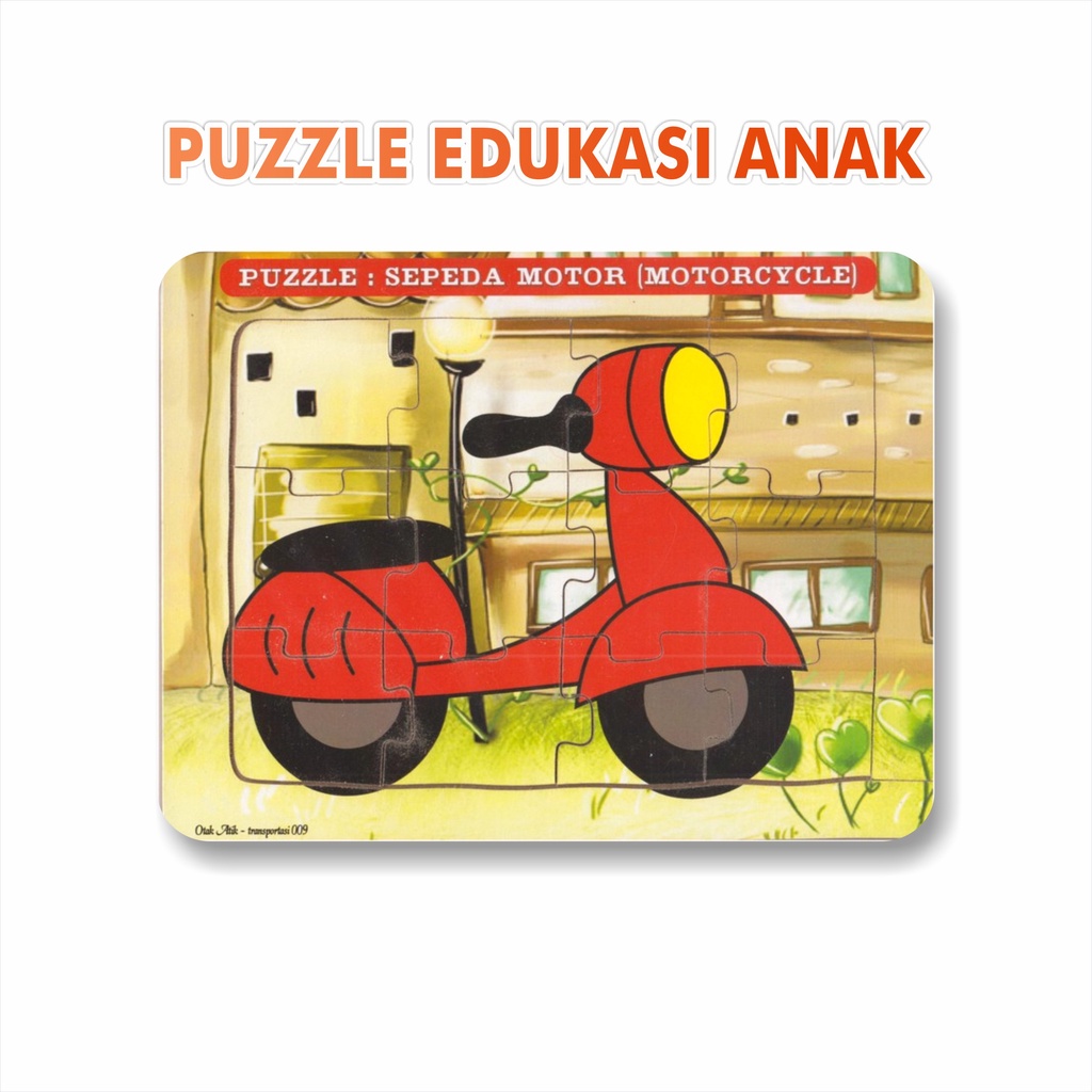 Jual Puzzle Edukasi Anak / Puzzle Anak / Puzzle Kayu : SEPEDA MOTOR BUS ...