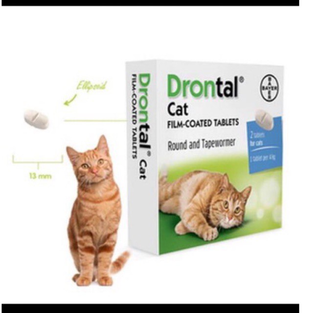 Jual Drontal Cat Bayer Obat Cacing ampuh 1 tablet Shopee Indonesia
