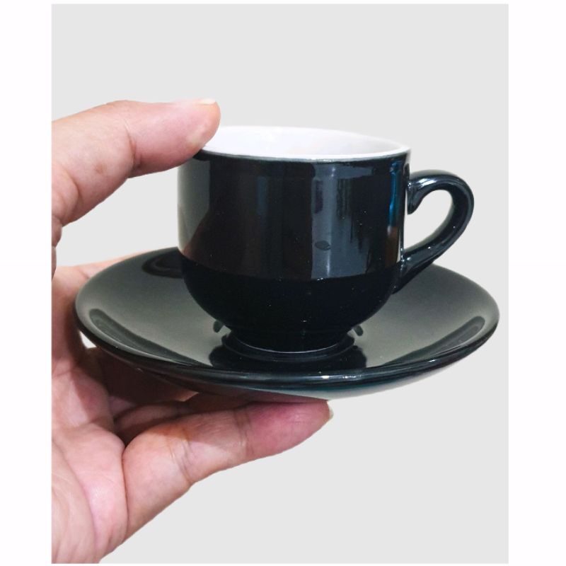 Jual 6 Cangkir 6 Saucer Cangkir Set Keramik Porcelain Cup Coffee Cappucino Espresso Kopin Ukuran 1364