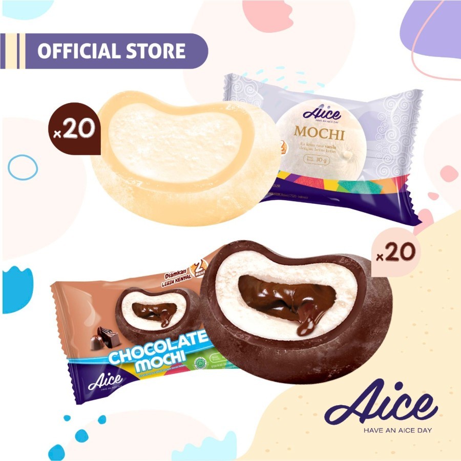 Jual Paket Aice Ice Cream Mochi Duo A Vanila Chocolate Shopee Indonesia