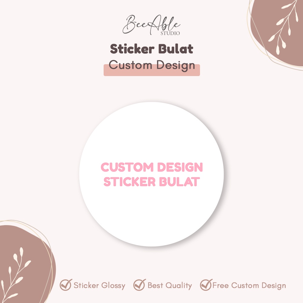 Jual Sticker Bulat Custom Stiker Cutting Online Shop | Shopee Indonesia