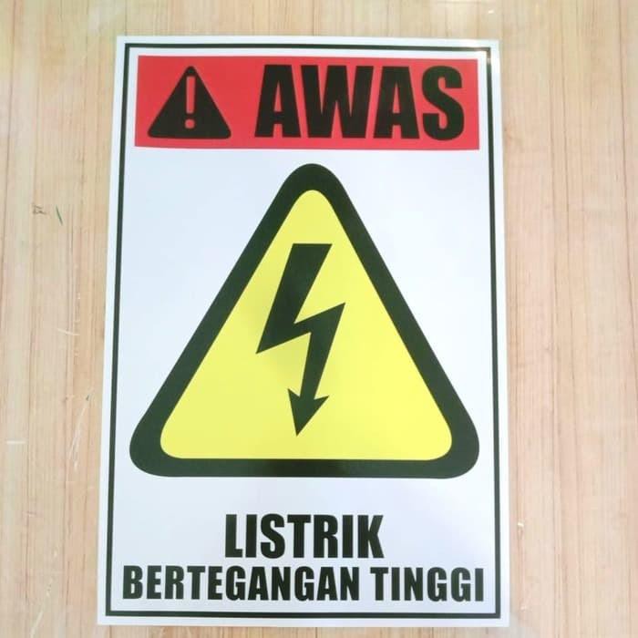 Jual Dijual Sign Sticker K3 Rambu Safety Awas Listrik Bertegangan