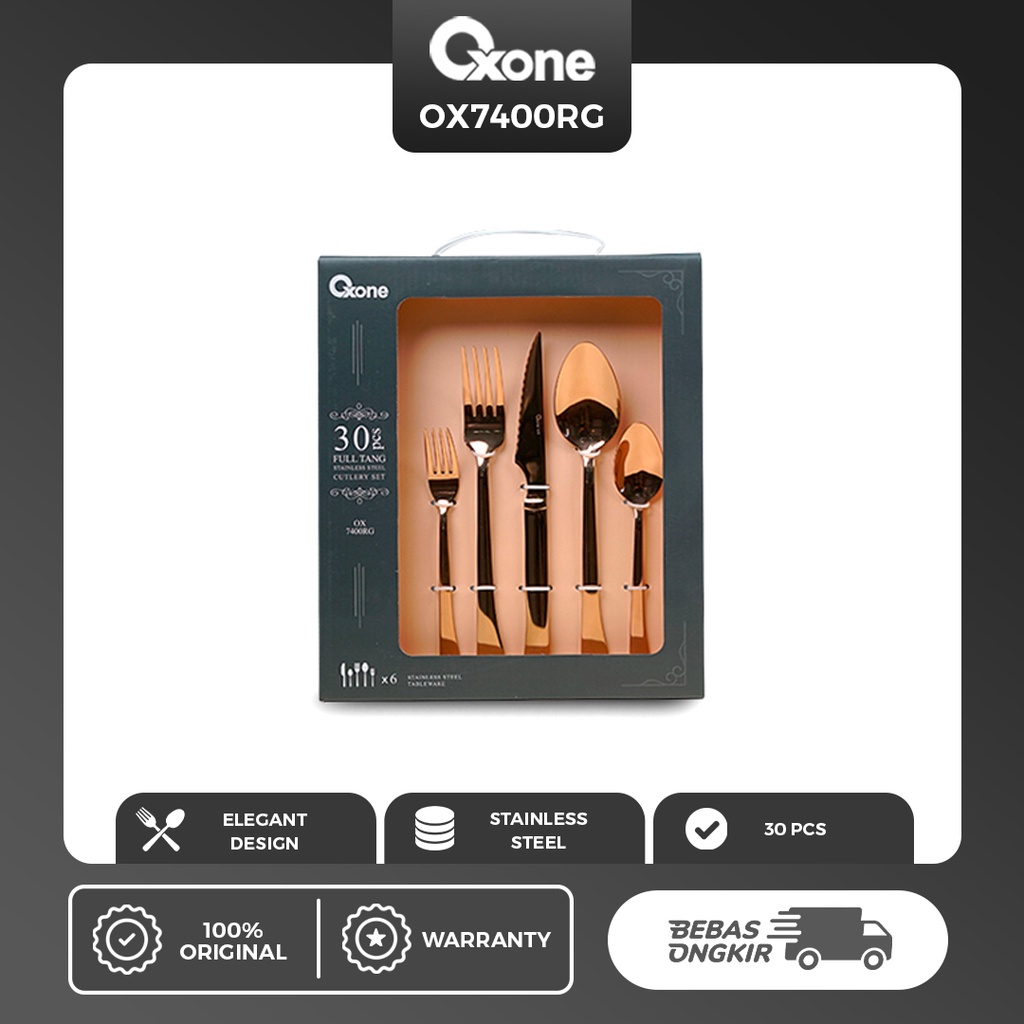 Jual Oxone OX7400 Sendok Makan Cutlery Set Stainless Steel Tebal Warna ...
