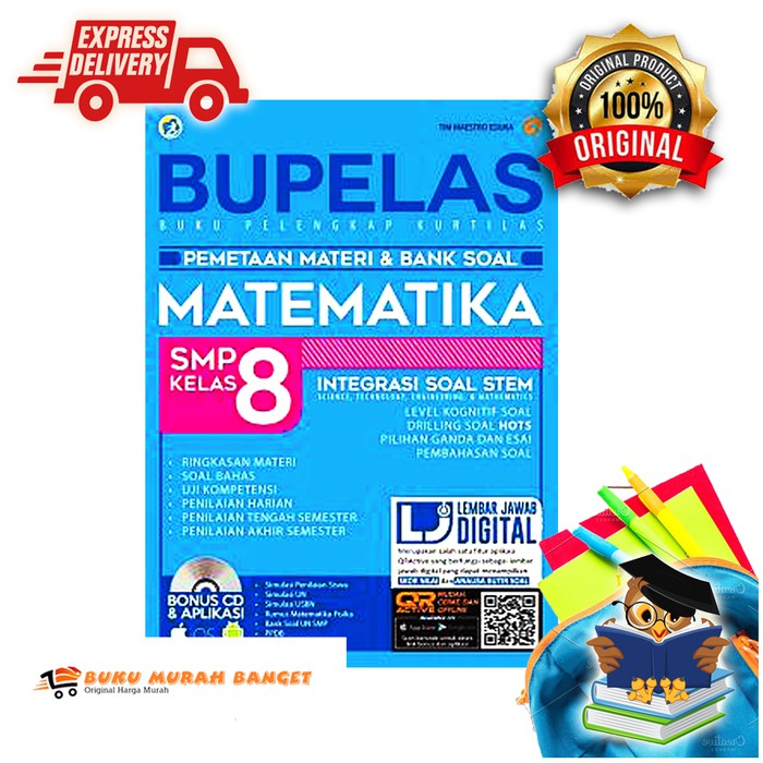 Jual BUKU SMP BUPELAS PEMETAAN MATERI & BANK SOAL MATEMATIKA SMP KELAS ...