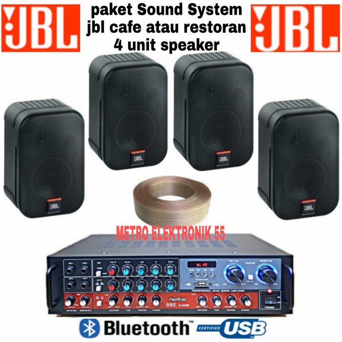 Jual Speaker Jbl - Paket Sound System Jbl Cafe Atau Restoran 4 Unit ...