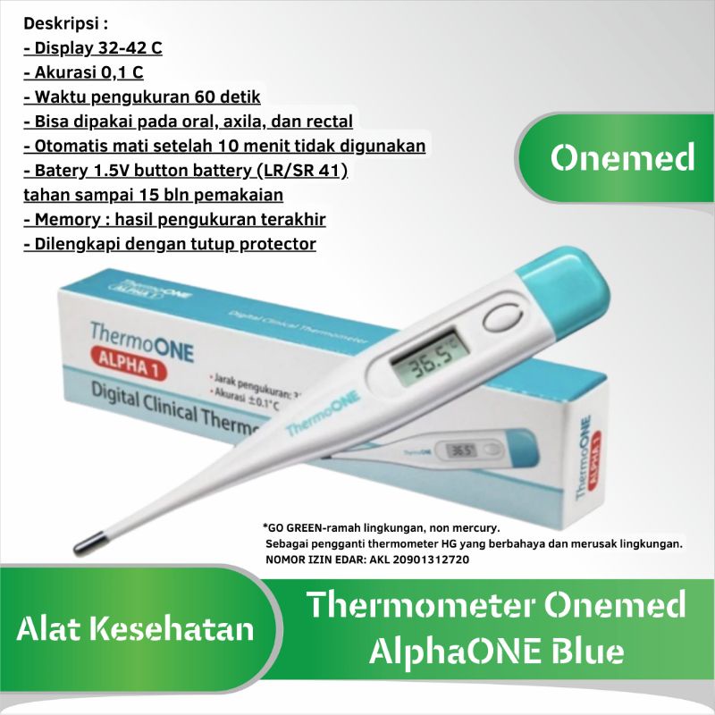 Jual Thermometer Digital Thermo One Alpha 1 Termometer Onemed Alpha One