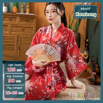 Kimono 2in1 Set Satin Silk IMPORT Kimono Daster Bride Premium Sleepwear