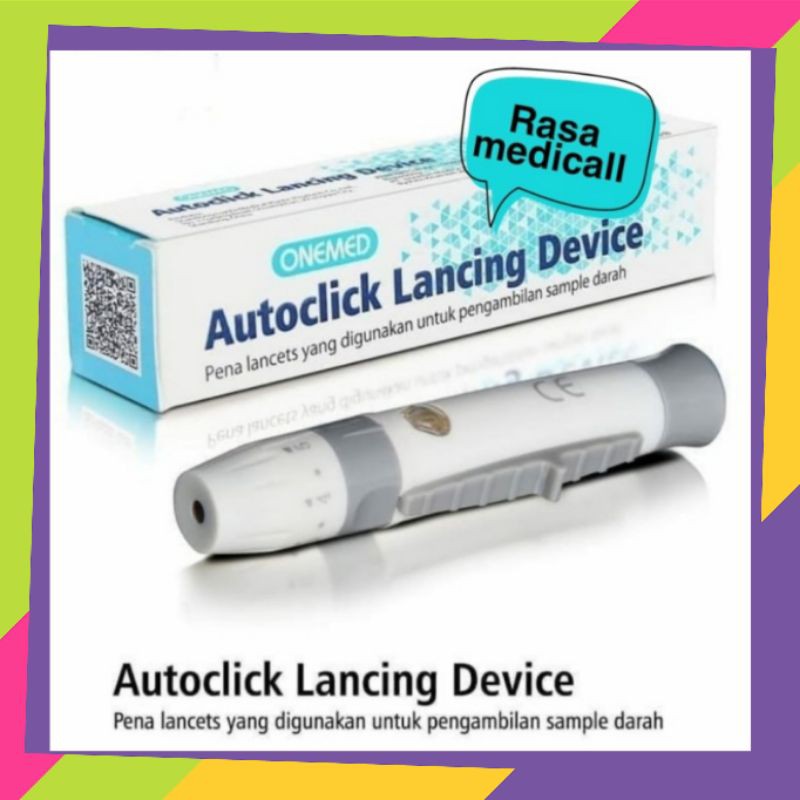 Jual Onemed Autoclick Lancing Device Pen Lancet Pena Jarum