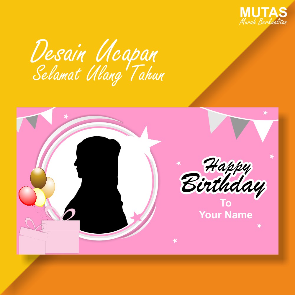 Jual Desain Ucapan Selamat Ulang Tahun (Desain Only) | Shopee Indonesia